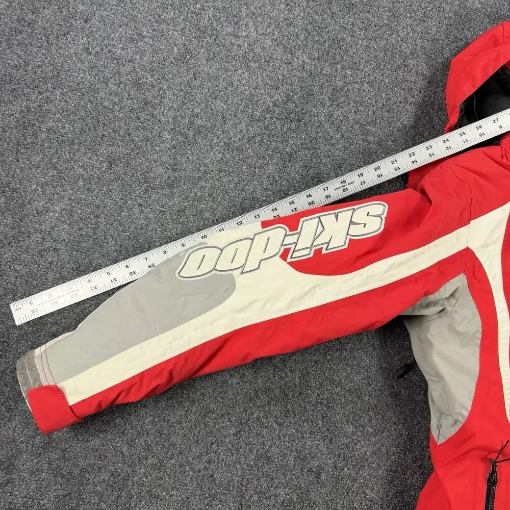 Ski-Doo Womens XS Snowmobile Jacket Red OOPYS BRP Hooded Winter Coat - Picture 8 of 13